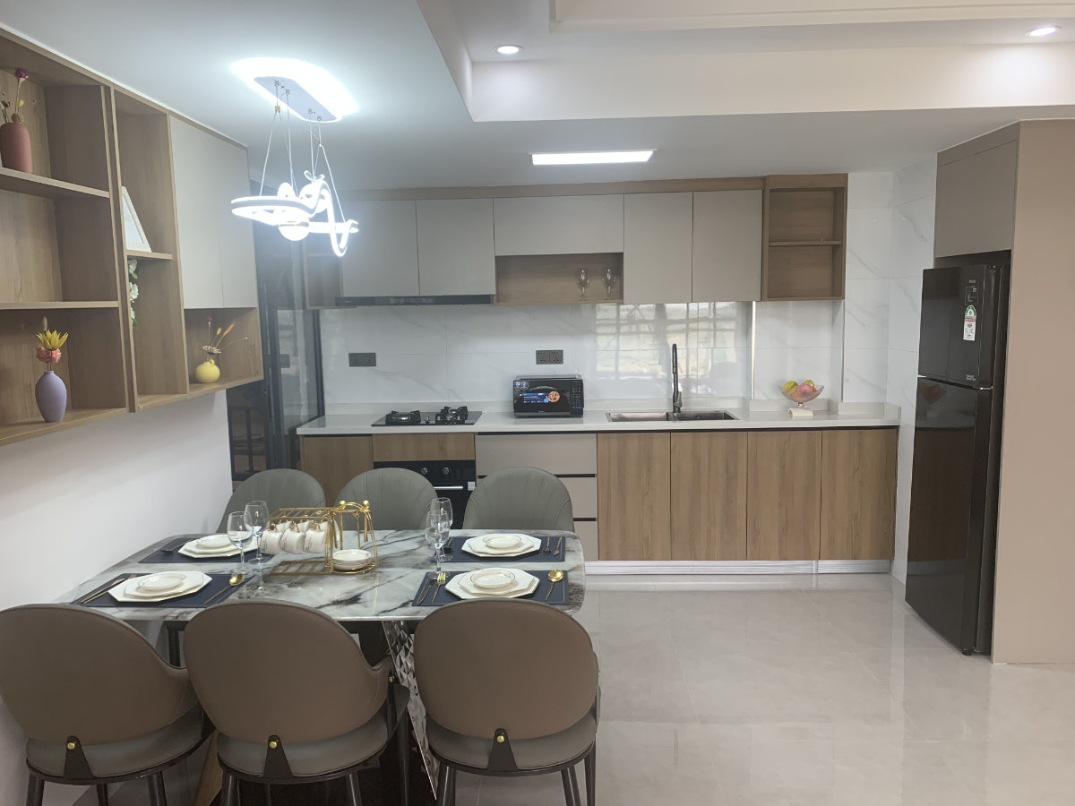 Exterior view of 3 bedroom apartment development for sale in Syokimau, Nairobi overlooking Nairobi National Park