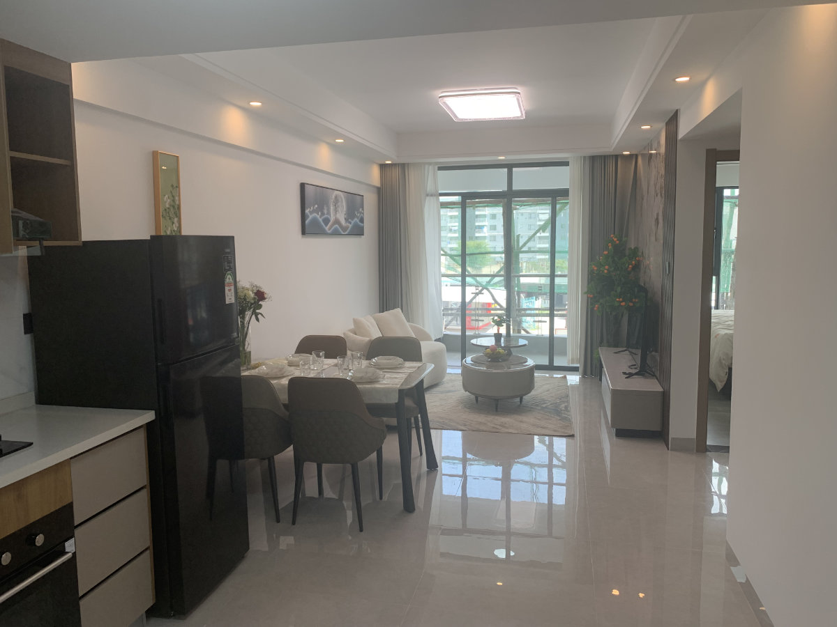 Exterior view of 1 bedroom apartment development for sale in Syokimau, Nairobi overlooking Nairobi National Park