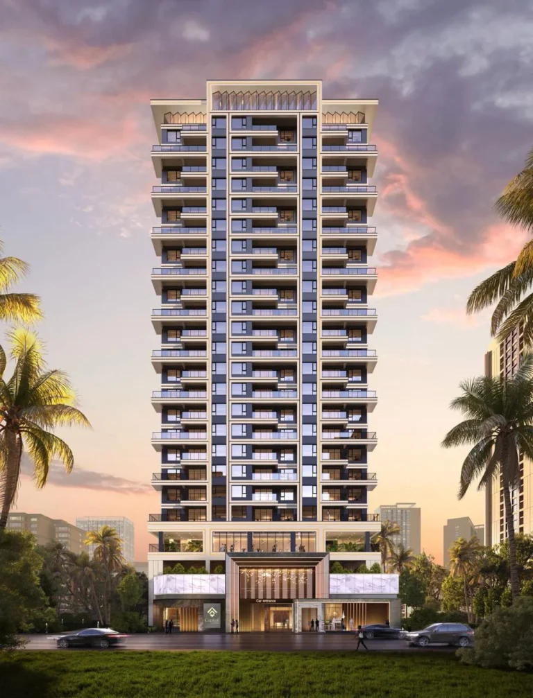 Capital Vista high-rise apartment building exterior at sunset, Kilimani, Nairobi