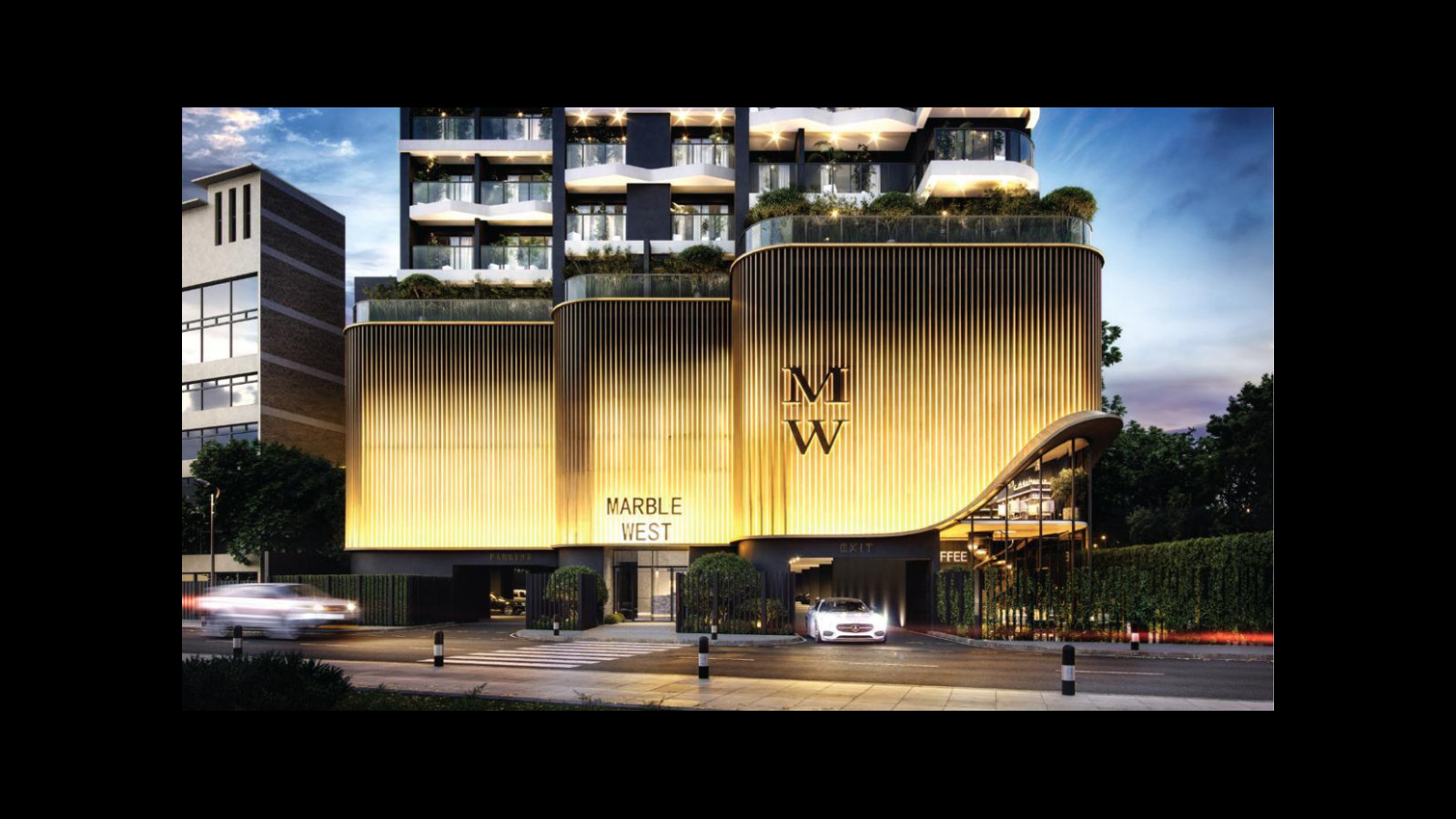Exterior view of Marble West on Muthithi Road in Westlands, Nairobi